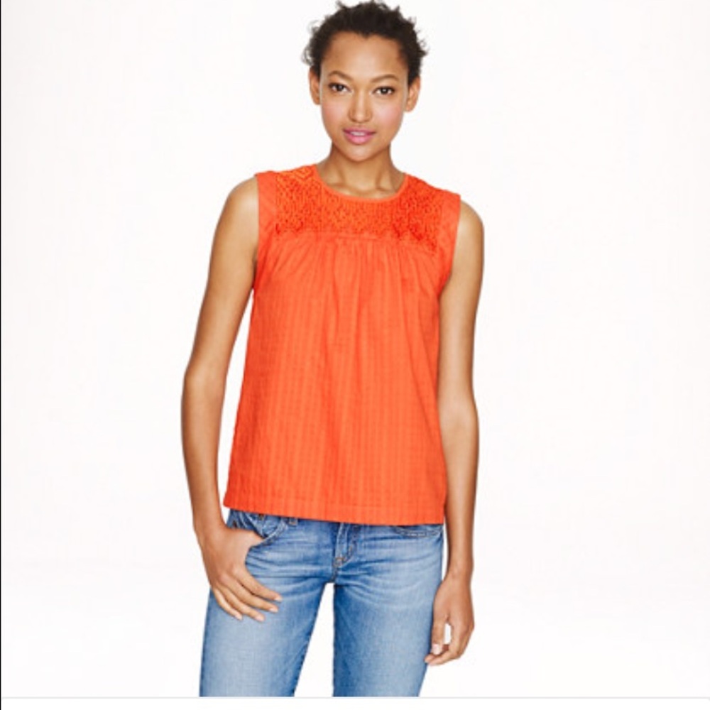 Orange Sleeveless Women's Top